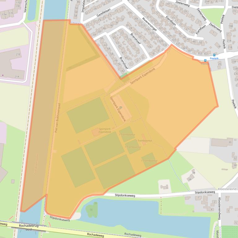 Kaart van postcodegebied 5704KD.