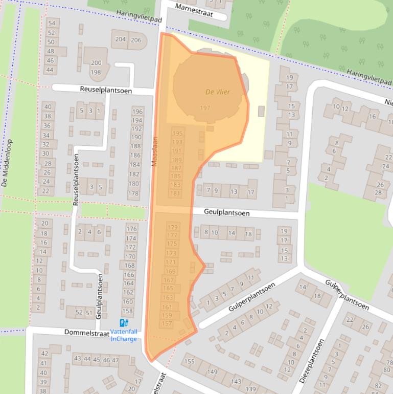 Kaart van postcodegebied 5704LD.