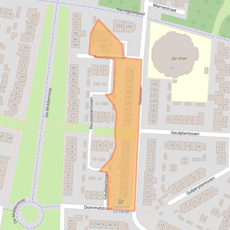 Kaart van postcodegebied 5704LK.