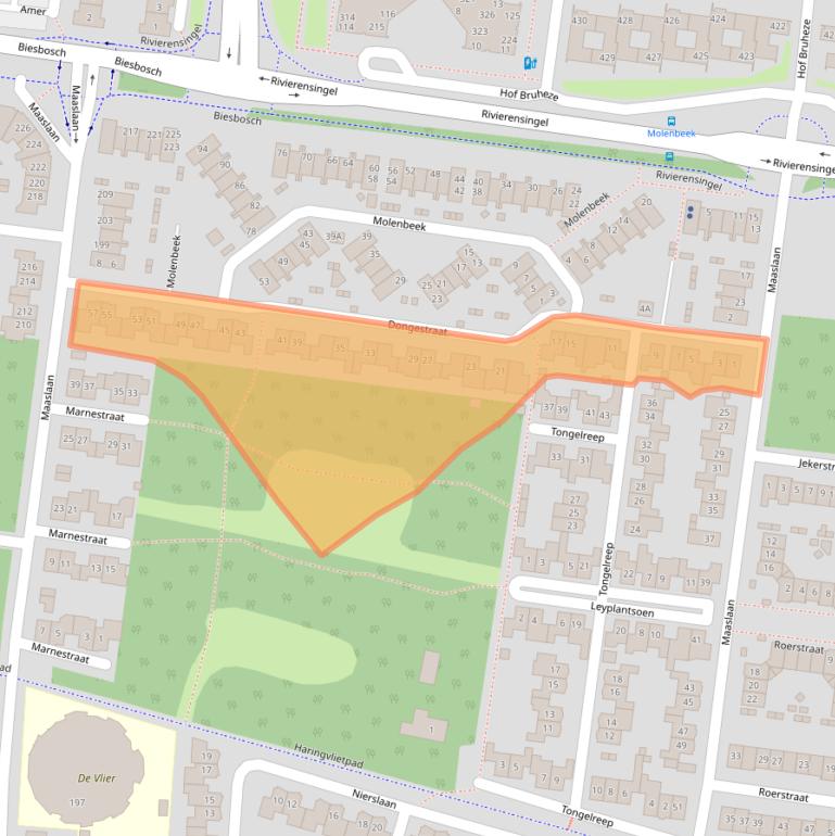 Kaart van postcodegebied 5704LN.