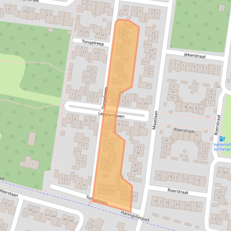 Kaart van postcodegebied 5704LS.