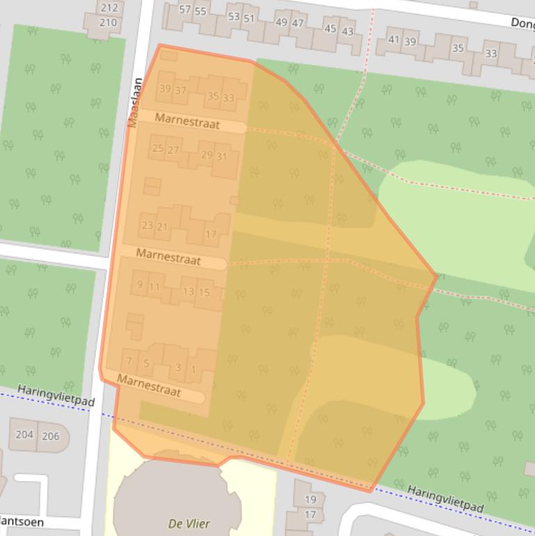 Kaart van postcodegebied 5704LX.