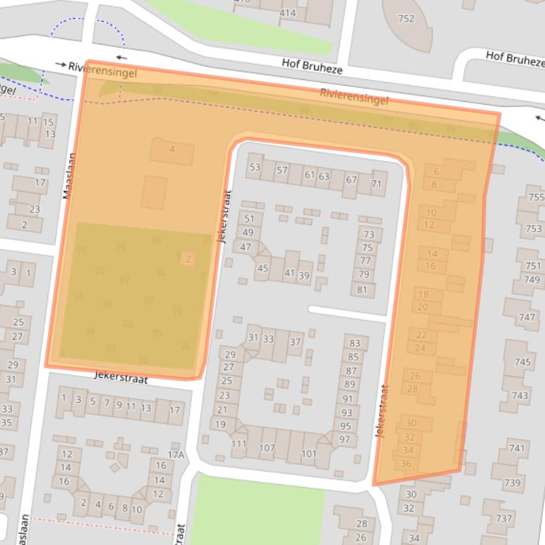 Kaart van postcodegebied 5704ML.