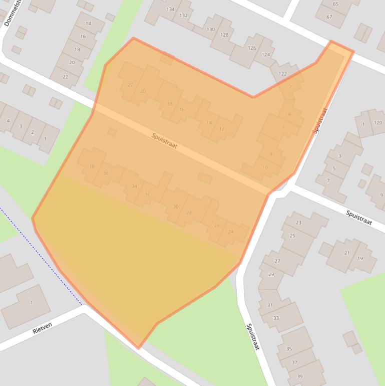 Kaart van postcodegebied 5704MX.