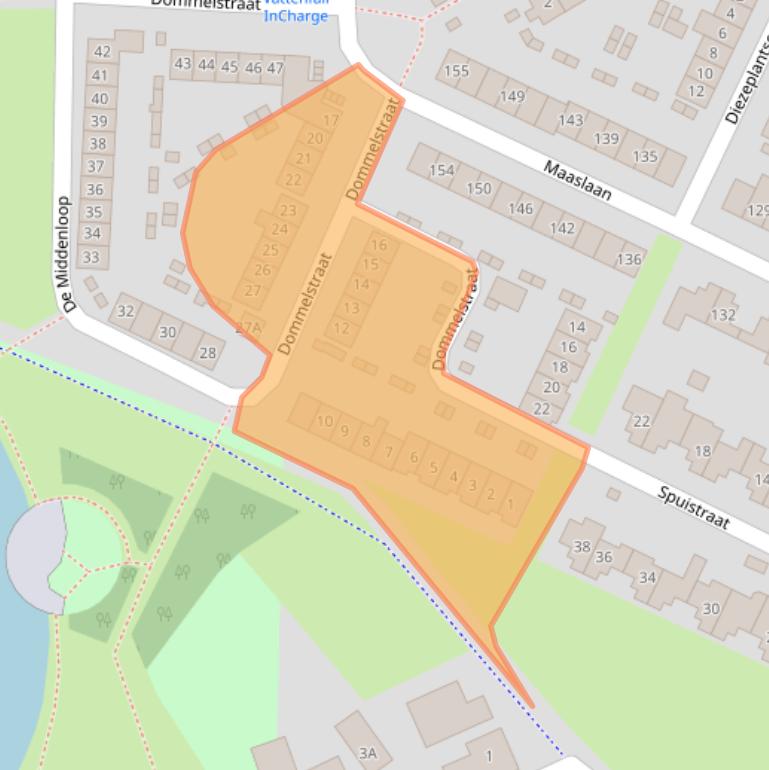 Kaart van postcodegebied 5704NB.