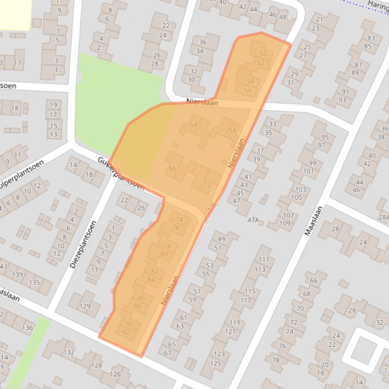 Kaart van postcodegebied 5704NL.