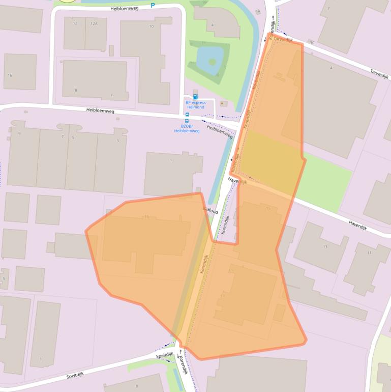 Kaart van postcodegebied 5704RD.