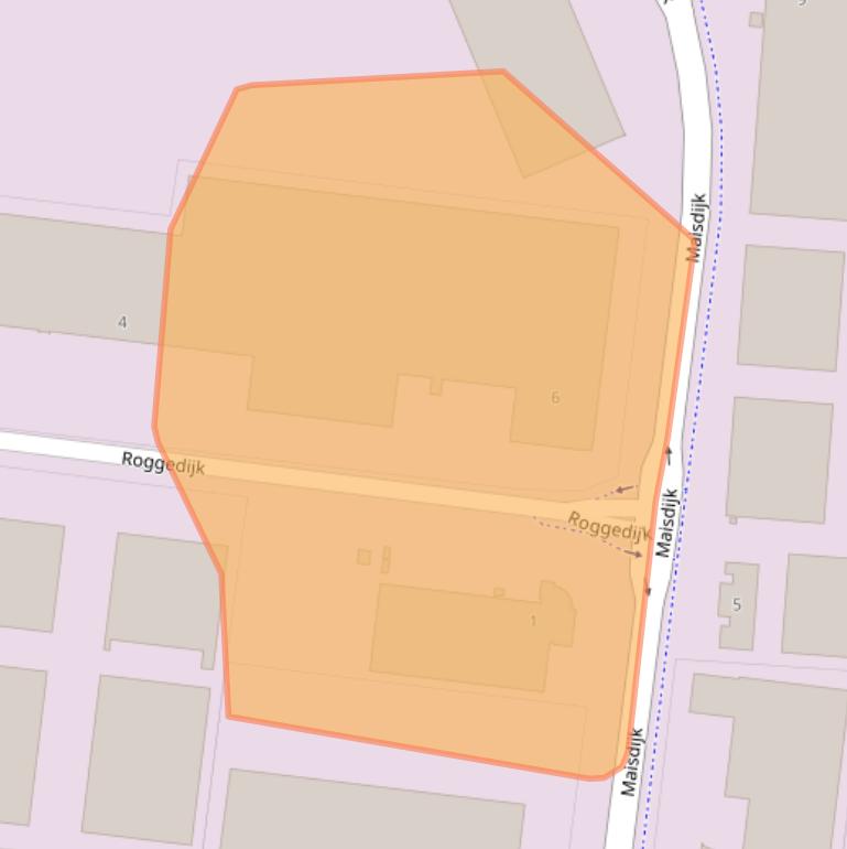 Kaart van postcodegebied 5704RH.