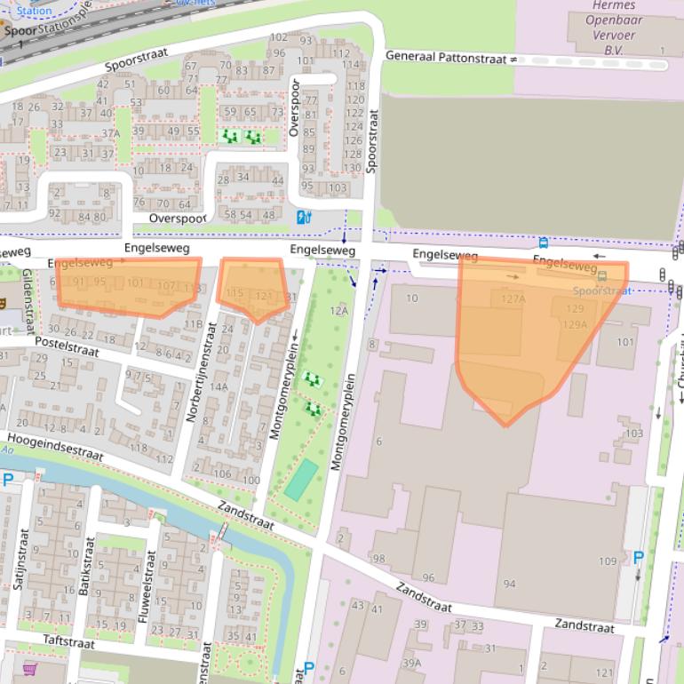 Kaart van postcodegebied 5705AC.