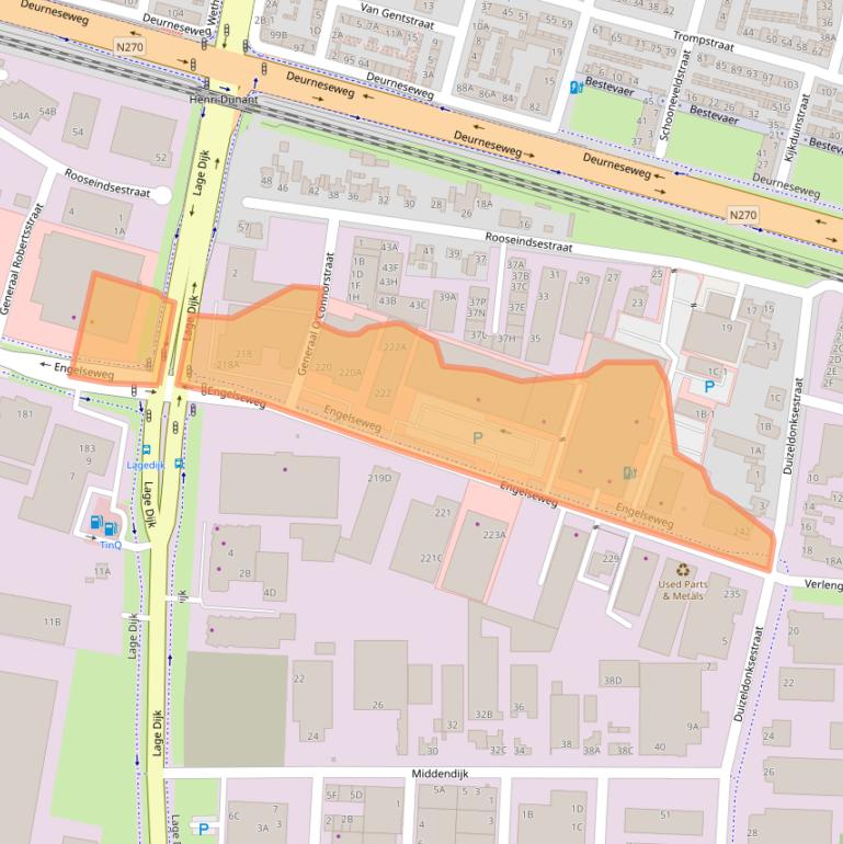 Kaart van postcodegebied 5705AK.