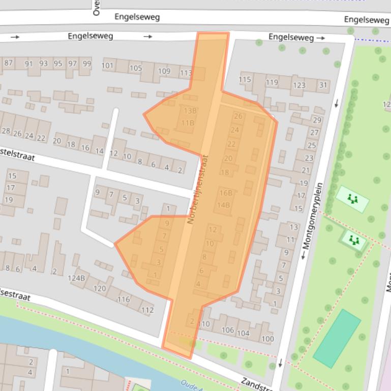 Kaart van postcodegebied 5705AW.