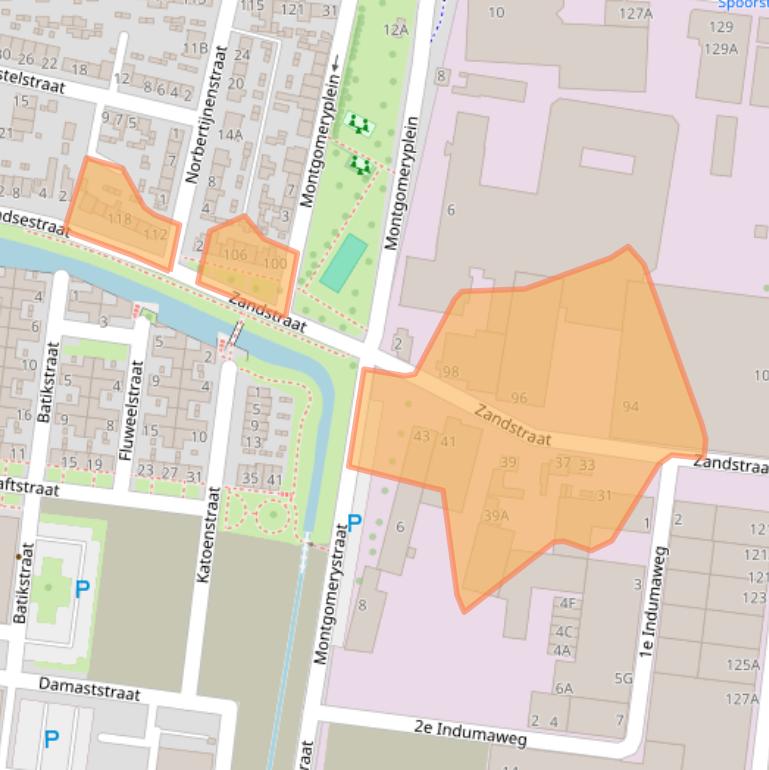 Kaart van postcodegebied 5705AZ.