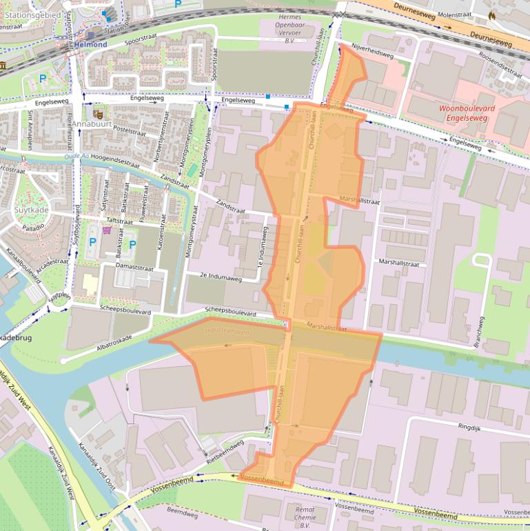 Kaart van postcodegebied 5705BK.