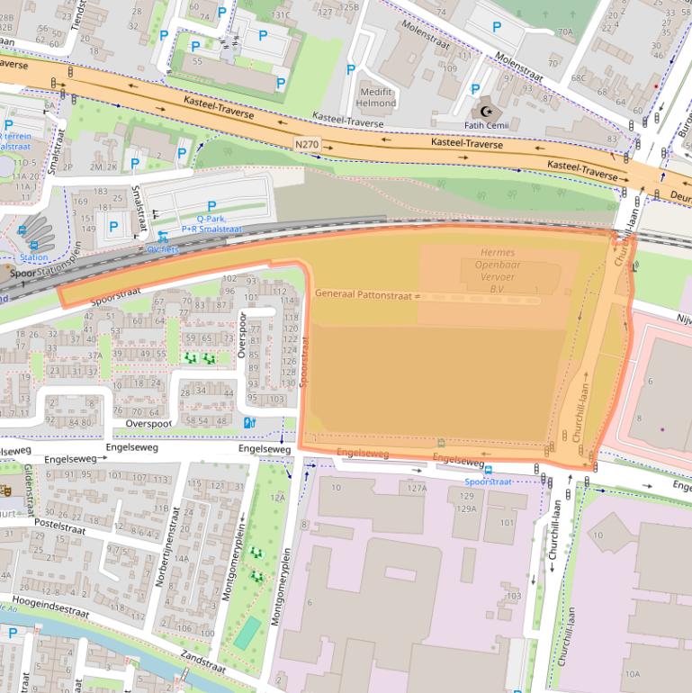 Kaart van postcodegebied 5705BM.