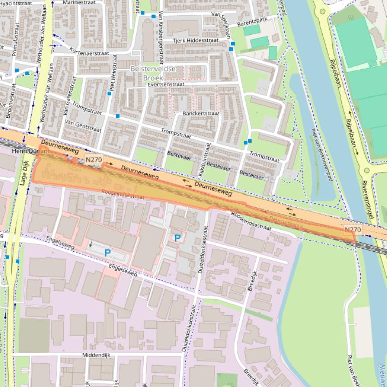 Kaart van postcodegebied 5705BT.