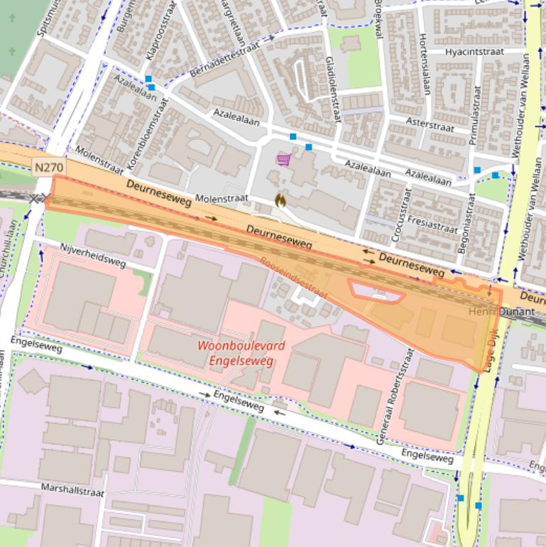 Kaart van postcodegebied 5705BV.