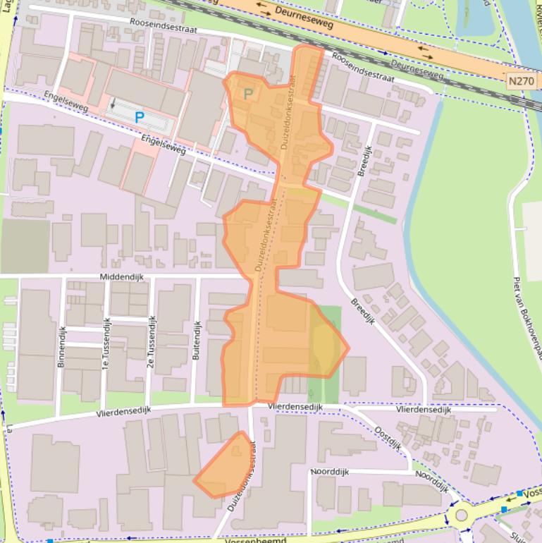 Kaart van postcodegebied 5705CA.