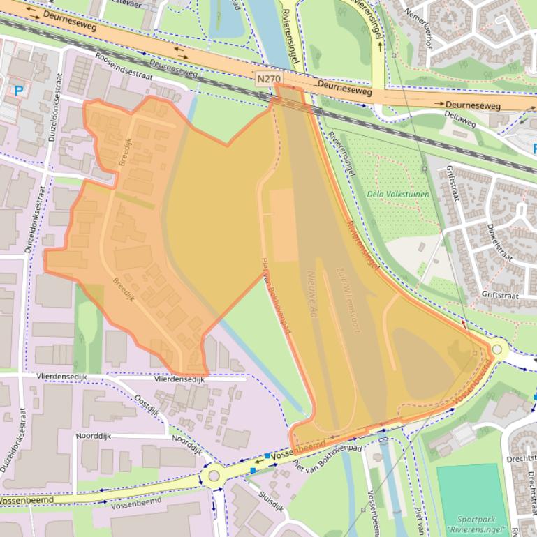 Kaart van postcodegebied 5705CJ.