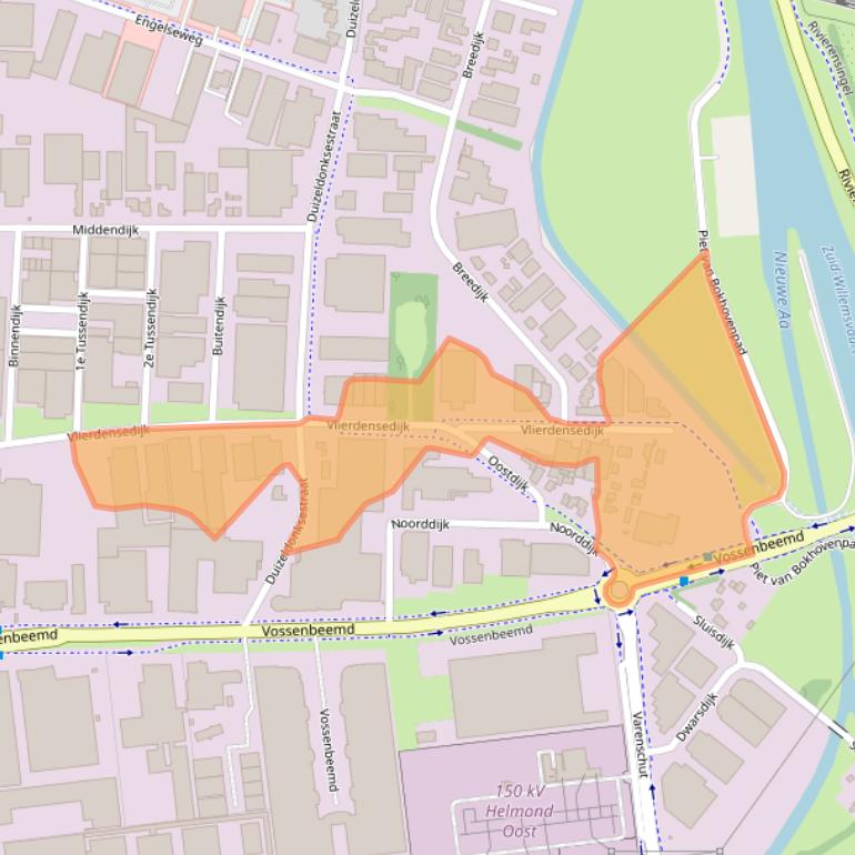 Kaart van postcodegebied 5705CK.