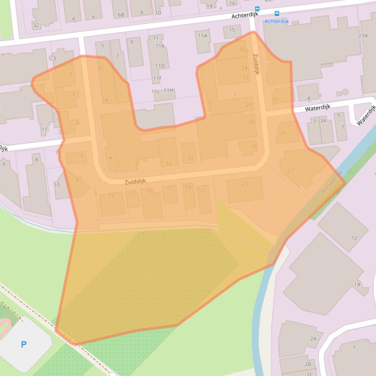 Kaart van postcodegebied 5705CS.