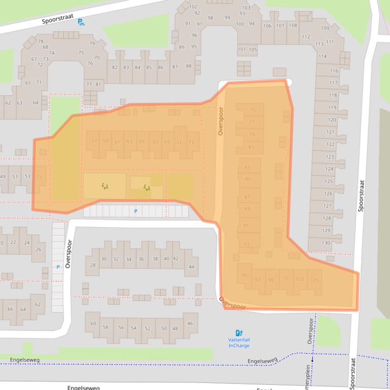 Kaart van postcodegebied 5705JB.