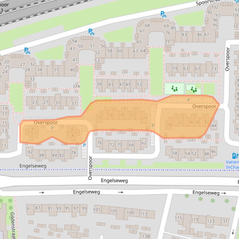 Kaart van postcodegebied 5705JC.