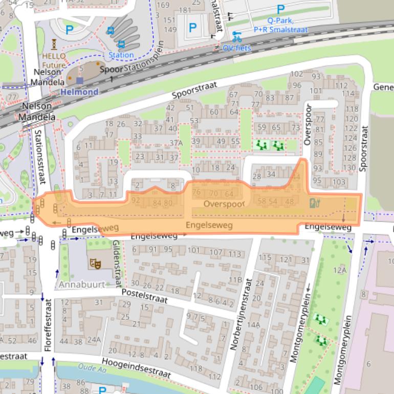 Kaart van postcodegebied 5705JD.