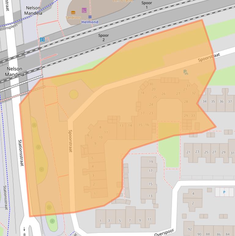Kaart van postcodegebied 5705JE.