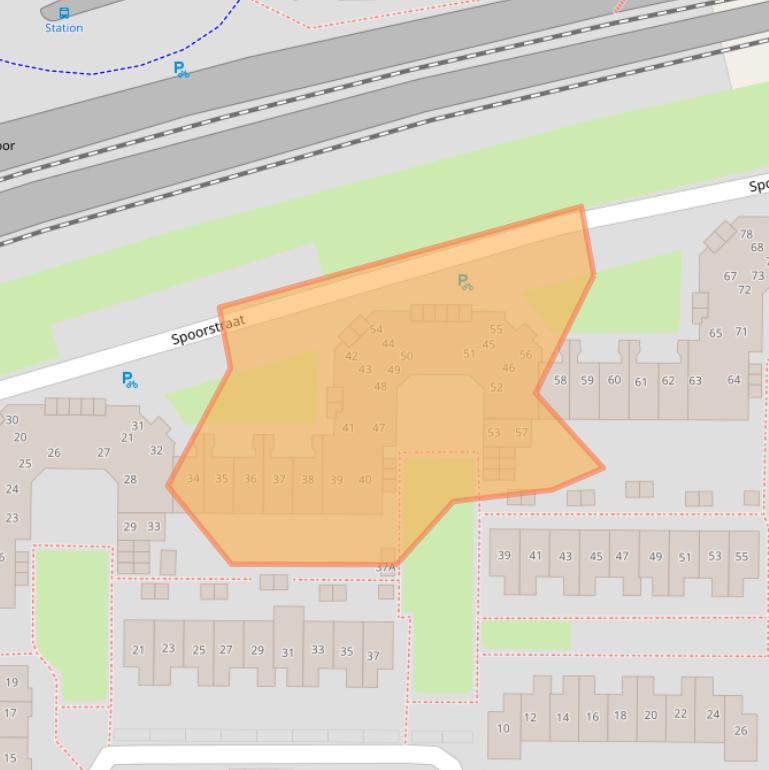 Kaart van postcodegebied 5705JG.