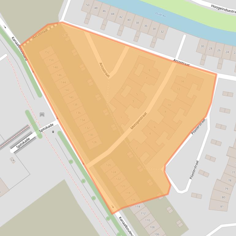 Kaart van postcodegebied 5705KL.