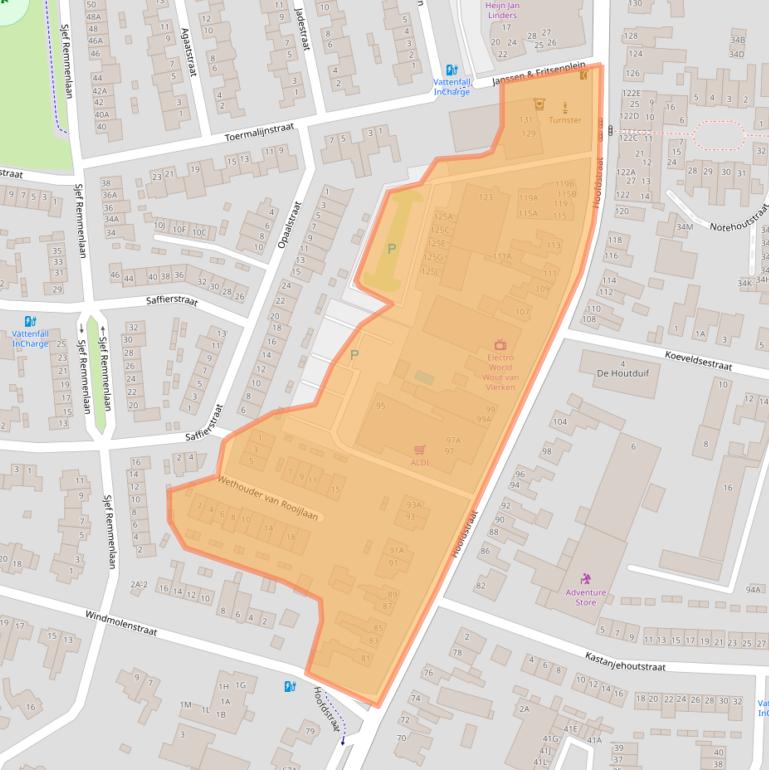 Kaart van postcodegebied 5706AK.