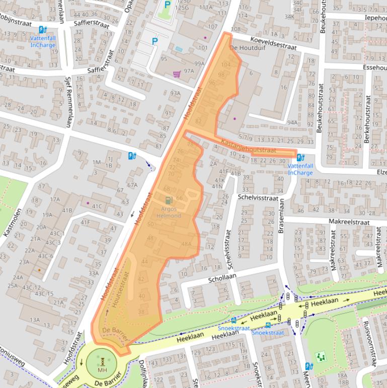 Kaart van postcodegebied 5706AM.