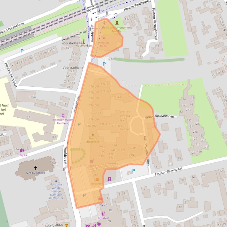 Kaart van postcodegebied 5706AP.