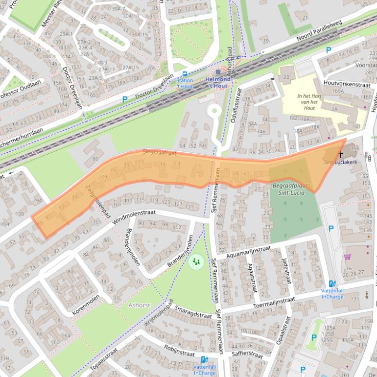 Kaart van postcodegebied 5706AV.