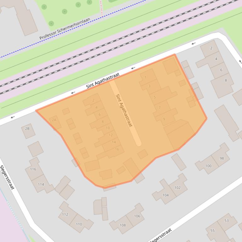 Kaart van postcodegebied 5706BB.