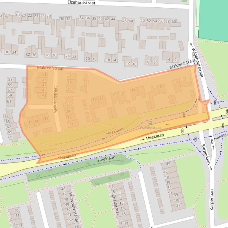 Kaart van postcodegebied 5706BE.