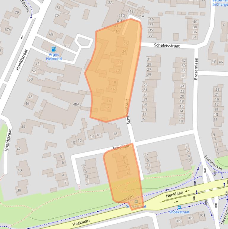 Kaart van postcodegebied 5706BM.