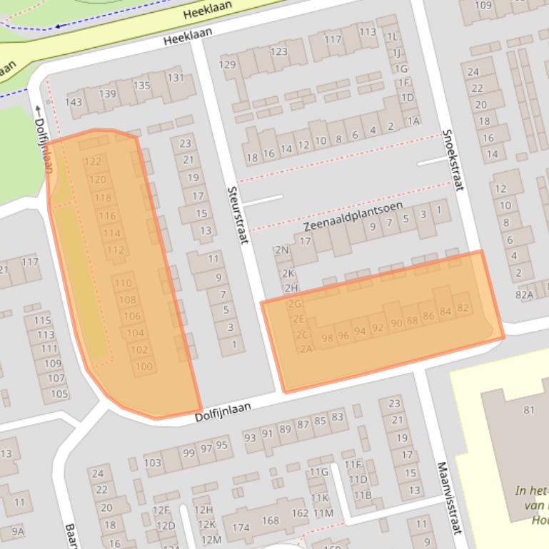 Kaart van postcodegebied 5706BV.