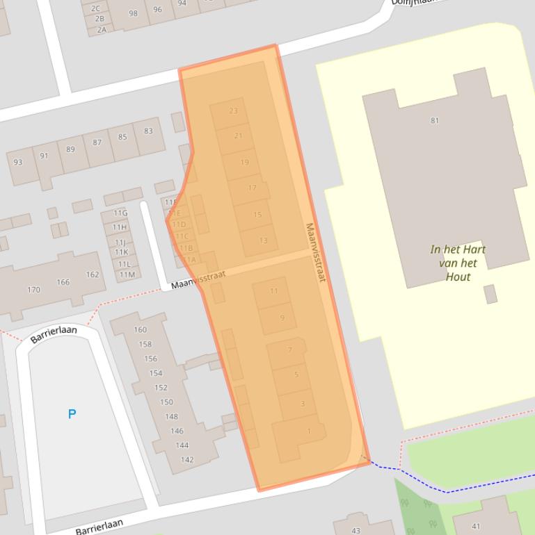 Kaart van postcodegebied 5706CP.