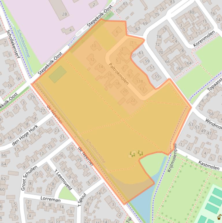 Kaart van postcodegebied 5706DR.