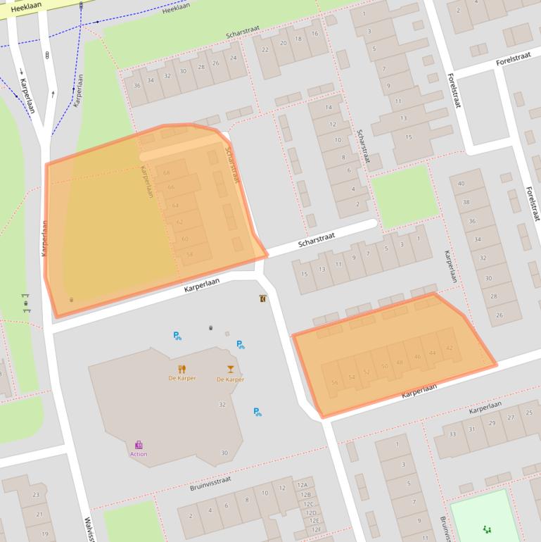 Kaart van postcodegebied 5706EC.