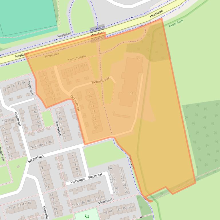 Kaart van postcodegebied 5706EJ.