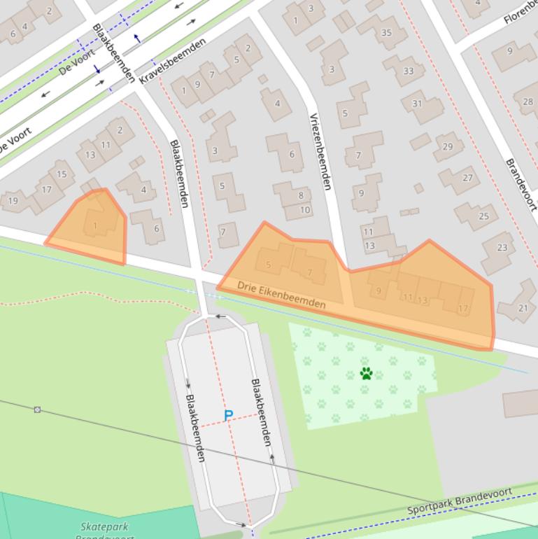 Kaart van postcodegebied 5706GP.