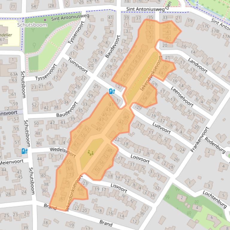 Kaart van postcodegebied 5706HH.