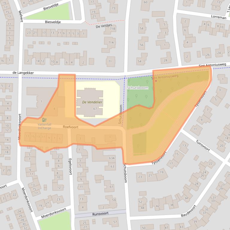 Kaart van postcodegebied 5706HP.