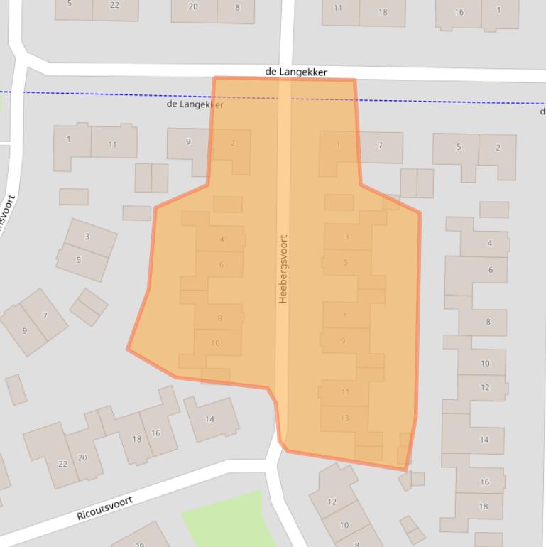 Kaart van postcodegebied 5706HT.