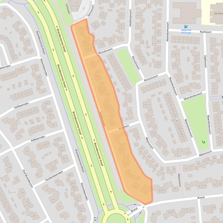 Kaart van postcodegebied 5706HW.