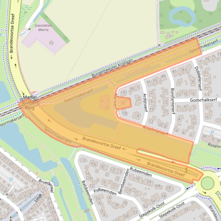 Kaart van postcodegebied 5706JA.