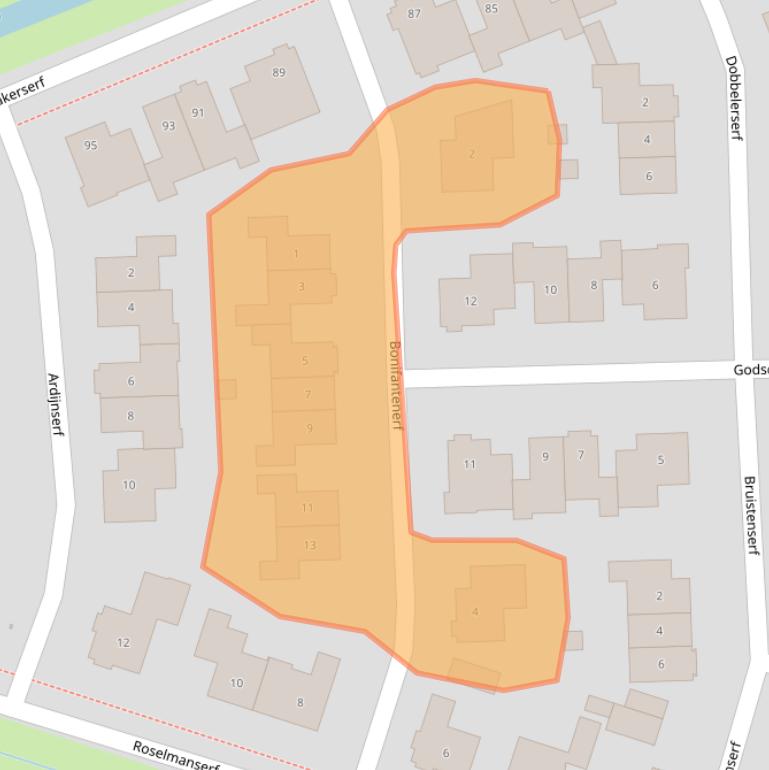 Kaart van postcodegebied 5706JC.