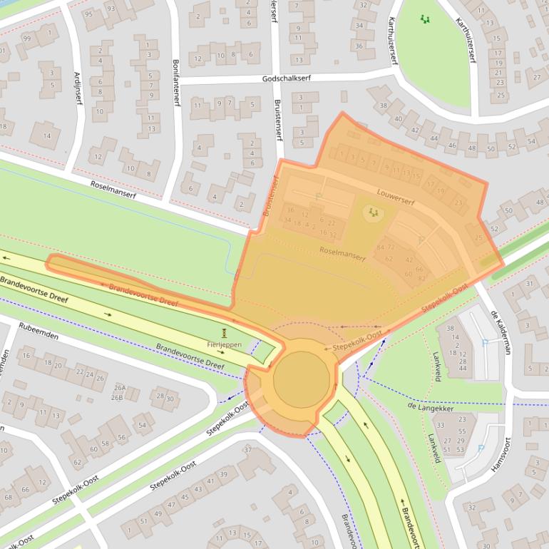 Kaart van postcodegebied 5706JH.